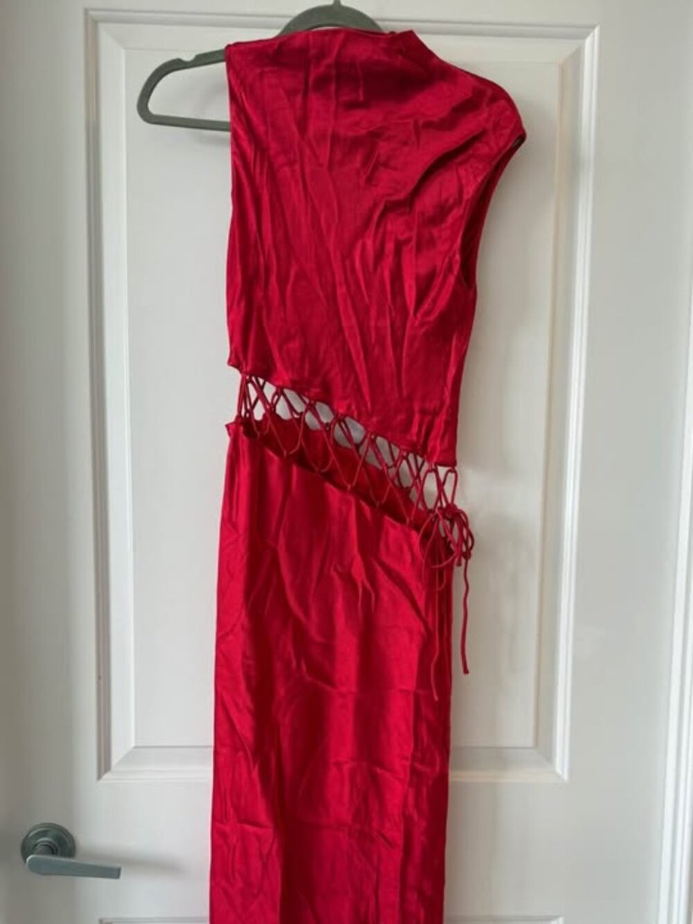 Red maxi dress